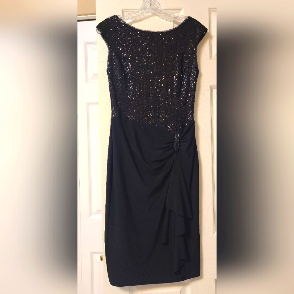 Elegant Black Sequin Dress
